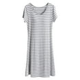 thumbnail image 2 of KOKOPARK Chemises de Nuit pour Femmes Adolescente Fille Pyjama pour Femmes Décontracté Combinaison Intégrale Robe Babydoll 100 % Coton Robes de Nuit Robe Maxi Gris, 2 of 7