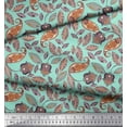 thumbnail image 3 of Soimoi Silk Fabric Leaves & Floral Artistic Print Fabric by The Yard 42 Inch Wide, 3 of 3