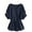 Navy, variant on Womens Linen Tops Sale, V Neck Cotton and Linen Short Sleeved Shirt Bat Sleeves Large Size Loose Waisted Cotton and Linen Top N Women Shirts for Women Navy L