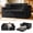 Black, variant on Convertible Sofa Bed, Pull Out Boneless Couch Loveseat Floor Sofa Bed with Pillows, 2-Seater Folding Sofa Loveseat Boneless Couch for Living Room, Bedroom, Apartment, Office