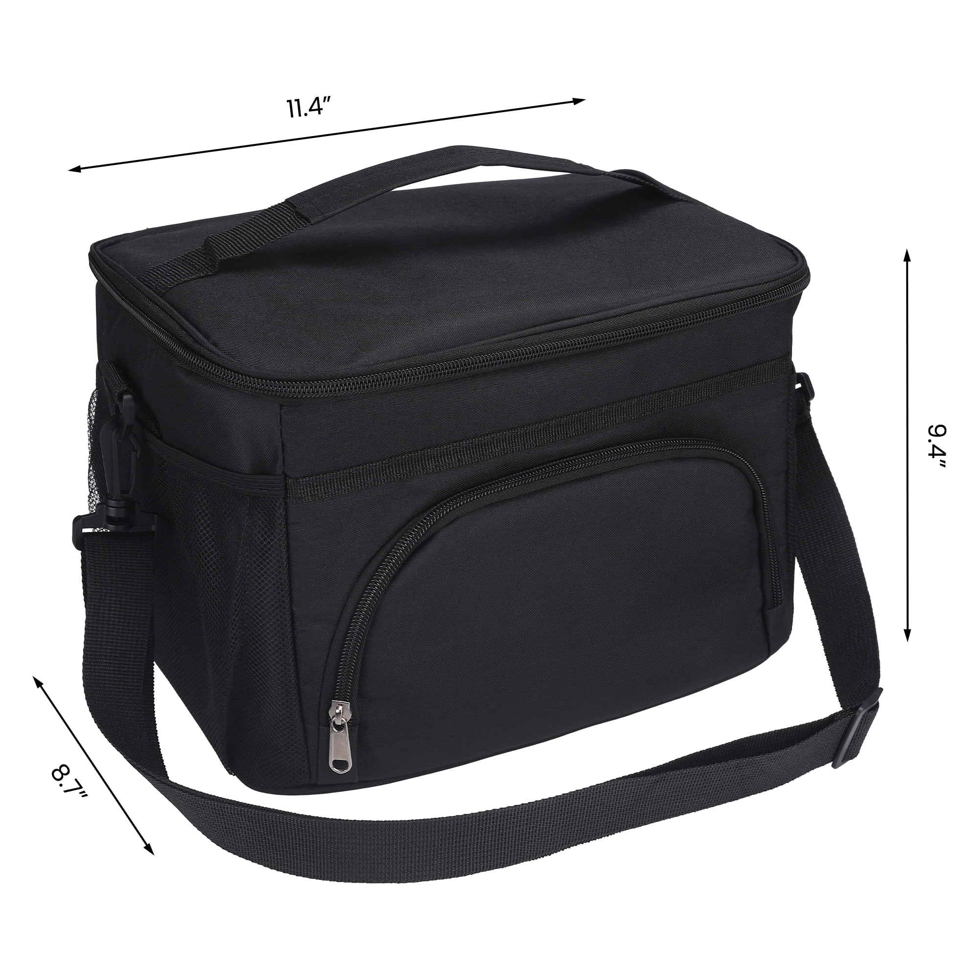 Unique Bargains Lunch Bag Insulated Lunch Bag Leakproof Lunch Box Black