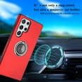 thumbnail image 3 of Samsung Galaxy S22 Ultra Phone Case, Shock Resistant Kickstand Ring Multi-Function for Samsung Galaxy S22 Ultra Phone Case Red, 3 of 5