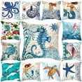 thumbnail image 1 of Dream Lifestyle Ocean Starfish Mermaids Sea Turtle Soft Cushion Cover Pillow Case Home Decor, 1 of 8
