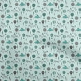 thumbnail image 1 of oneOone Georgette Viscose Turquoise Blue Fabric Kids Fabric For Sewing Printed Craft Fabric By The Yard 42 Inch Wide, 1 of 5