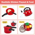 thumbnail image 4 of Gleamkid Kids Pretend Play Kitchen Accessories, 61pcs Kitchen Playset, Pretend Cooking Play Pots with Pans, Pot and Utensils, Preschool Learning Education Toys for Toddler Boys Girls, 4 of 8