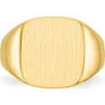 thumbnail image 4 of 14K Yellow Gold 15.0X13.5mm Closed Back Men's Signet Ring (Size 9.5) Made In United States rs311, 4 of 5