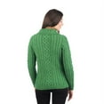 thumbnail image 4 of SAOL 100% Merino Wool Women's Aran Cable Knit Cardigan Sweater Button Up Irish Jacket with Pockets Made in Ireland, 4 of 4