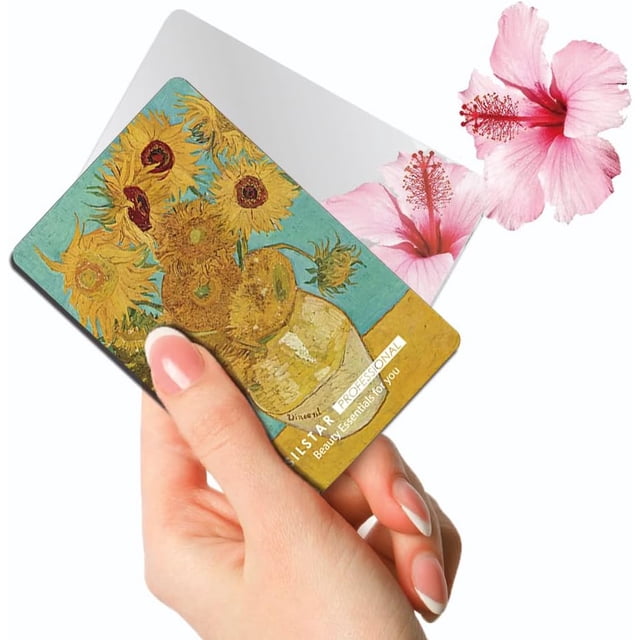 SILSTAR PROFESSIONAL Compact Card Mirror, Unbreakable Acrylic Makeup Mirror (Van Gogh_Sunflowers_Neue Pinakothek) 153