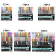 thumbnail image 3 of 12/16/18/24/36/48pcs Neon Fine Arts Metallic Glitter Gel Pens Set Marker Pen Pastel Graffiti 12PCS, 3 of 8