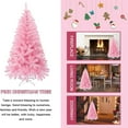 thumbnail image 3 of Artificial Christmas Tree, Xmas Pine Tree with Metal Christmas Tree Stand,Christmas Tree for Indoor and Outdoor Holiday Decoration (35 inch,Pink), 3 of 6