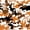 Orange White, variant on Manfei Abstract Camouflage Twin Fitted Sheet, Vintage Camo Bedding, Pebble Gray, 2 Pieces, 1 Fitted Sheet and 1 Pillowcase