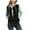 Black, variant on Lovskoo 2024 Women Button Down Denim Jacket Casual Hooded Jacket Cardigan Long Sleeve Pocket Patchwork Coat Drawstring Top Black