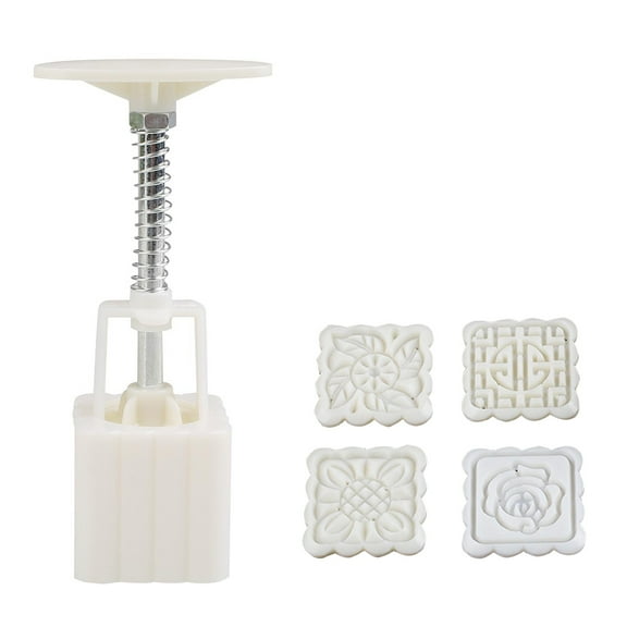 OFFIGAM Square Mold Set, ABS Plastic Moon Cake Tool for Baking Traditional , 1 Set