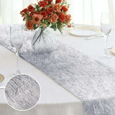 BalsaCircle 12" x 108" White Polyester Table Runner for Wedding and ...