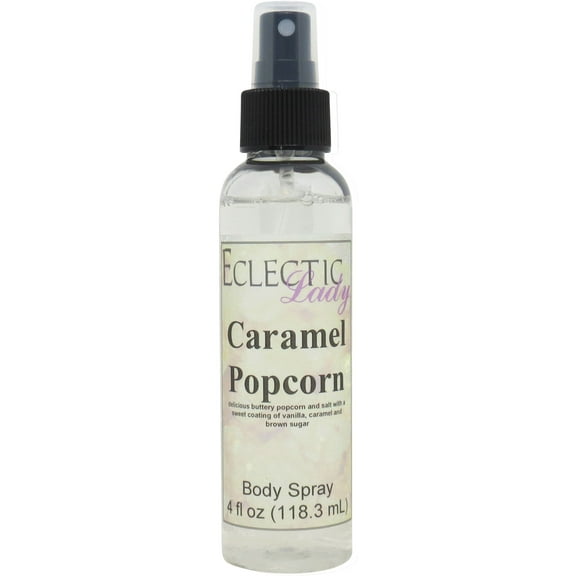 Caramel Popcorn Body Spray, Eclectic Lady, Hydrating Mist, Unisex, 8 oz