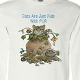 thumbnail image 4 of Inktastic Cats are Just Friends with Fur Cat in Flower Long Sleeve T-Shirt, 4 of 5