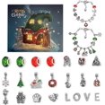 thumbnail image 1 of Juego de joyas con calendario de adviento de Navidad para niños, caja ciega, pulsera DIY, cuenta atrás, regalo sorpresa de 24 días, joyería de moda, 1 of 4