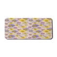 thumbnail image 1 of Floral Computer Mouse Pad, Hand Drawn Pansy Flowers Garden Botanical Watercolor Pattern, Rectangle Non-Slip Rubber Mousepad X-Large, 35" x 15" Gaming Size, Lavender Lilac Yellow, by Ambesonne, 1 of 2