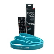 (Made in Malaysia)(Level 4 Extra-Heavy) Sanctband Active (Teal) 41" Super Loop Band Latex, Exercise Chart Included Bands for Working Out Crossfit Resistance Exercise Band Fitness Strength Training