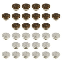 STRANDCHIC 40pcs Metal Jeans Snap Buttons Replacement Antique Bronze for Sewing Crafts and Clothing Repairs