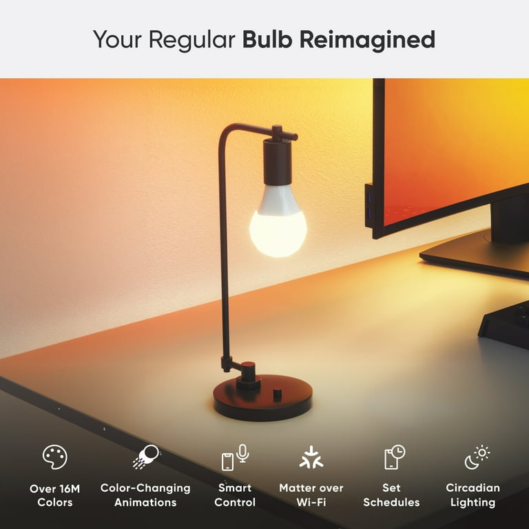 Nanoleaf Essentials Matter WiFi A19 LED Smart Bulb (3pk) - Walmart.com