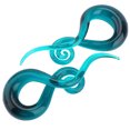 thumbnail image 3 of Tapones para orejas en espiral, dilatadores de vidrio verde para piercings, juego de 12, 3 of 8