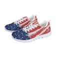 thumbnail image 6 of Chririnla American Flag Pattern Lace Up Sneakers for Women, Mesh Women Running Shoes for Jogging, 6 of 11