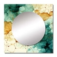 thumbnail image 2 of Designart "Vintage Grid On Time-Honored Blue Celestial Expanse" Transitional Square Mirror For Wall Decor - Large Gold Square Mirror Printed Wall Decor - Transitional Square Living Room Mirror, 2 of 5