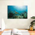 thumbnail image 3 of Elephant Stock Sea Turtle In Maui Wall Art - Horizontal Canvas Wall Art - Living Room Wall Decor - Animal Canvas - Teal And Turquoise Decor - 12" x 8", 3 of 8