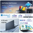 thumbnail image 2 of ASUS Vivobook 17.3" FHD Daily Laptop, Intel Pentium Gold 8505, 8GB RAM, 512GB SSD, Wi-Fi, Webcam, Bluetooth, Numeric Keypad, HDMI, Windows 11 Home, Quiet Blue, 2 of 5