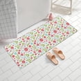 thumbnail image 2 of Pioneer Flower Floral Print Pattern Bathroom Rugs Mat, Non Slip Microfiber Bathroom Rug with Rubber Backing, Soft Mats for Bathroom Floor Tub Shower, 24"x60", 2 of 5