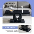 thumbnail image 5 of JUFU 43.3 in Modern Rectangle Coffee Table, Black Faux Marble, for Living Room, 5 of 8