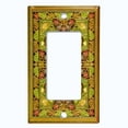 thumbnail image 5 of Metal Light Switch Plate Cover Elegant Victorian Floral Leaf Butterfly Frame Green FRA065, 5 of 13