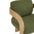 thumbnail image 5 of Christopher Knight Home Boucle Upholstered Dining Chairs with Curved Backrest, Natural + Green, Set of 2, 5 of 11