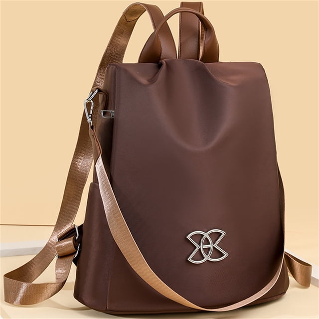 Large Capacity Backpack For Women Stylish Secure Fabric Shoulder Bag Versatile Lightweight