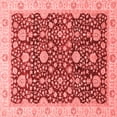thumbnail image 1 of Ahgly Company Machine Washable Indoor Square Oriental Red Traditional Area Rugs, 4' Square, 1 of 4