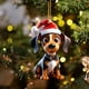 thumbnail image 5 of Adorno colgante de Navidad para perro - Pequeña mochila acrílica para coche y decoración para árbol, casa, pared, regalos, 5 of 6