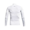 thumbnail image 5 of Under Armour HeatGear Mock Longsleeved Baselayer T-Shirt, White, 5 of 5