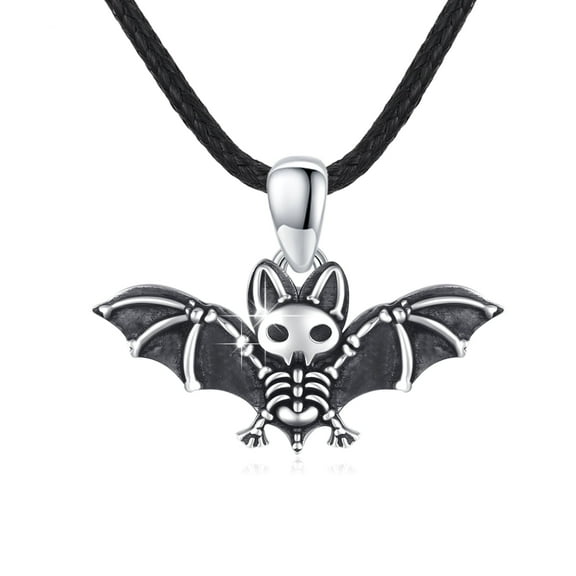 AOVEAO Necklace for Men Women Sterling Silver Bat Pendant Necklaces for Jewelry Birthday Gift