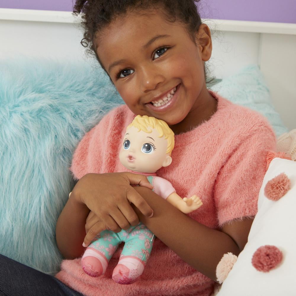 Baby Alive Cute 'n Cuddly Baby Doll, 9.5-Inch First Baby Doll, Kids 18  Months and Up, Soft Body Washable Toy, Blonde Hair - Baby Alive