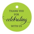 thumbnail image 1 of 100 Pcs Personalized Round Paper Tags - Thank You For Celebrating With Us Wedding Favor Gift Hang Tags Circle, 1 of 1