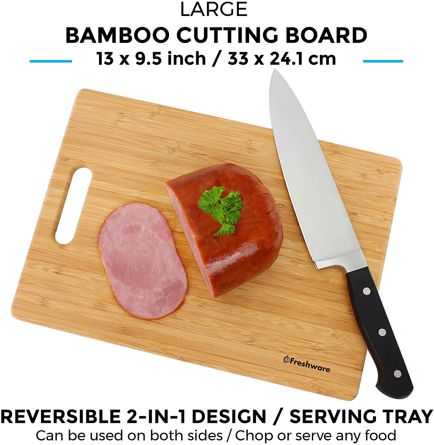 Large Bamboo Cutting Board - 17x12.5 inch Wood Cutting Board, Serving Tray  with Juice Groove, 1 - Harris Teeter