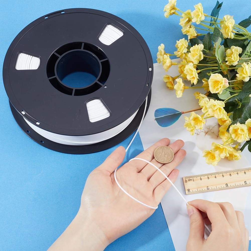 PLA+ 3D Printer Filament Material 1.75mm 1.0kg Dimensional Strength & High Temperature Plastic Spool Fit Most 3D Printer Smooth Printing Accuracy +/- 0.02mm 360.8 Yard White diy