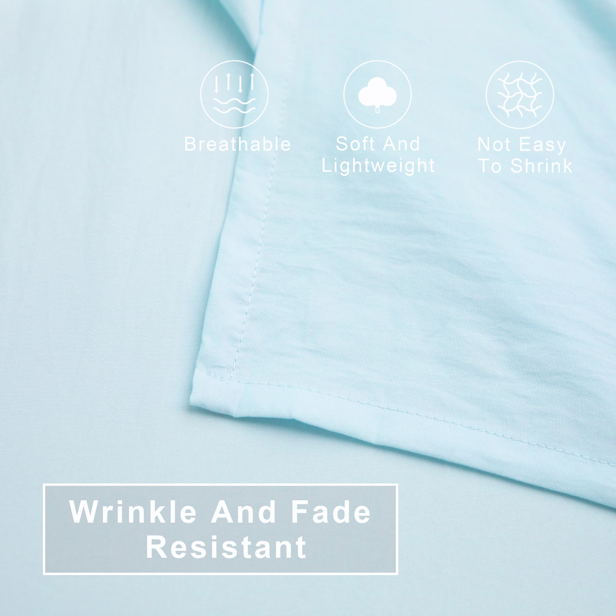 Organictune 4 Piece Microfiber Toddler Bedding Set, Breathable Crib Sheet Set for Boys and Girls, Includes Quilted Comforter, Flat Top Sheet, Fitted Sheet, Envelope Pillowcase, Aqua Blue