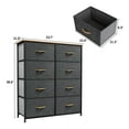 thumbnail image 3 of Dextrus 8-Drawer Dresser Chest with Storage Shelf Organizer, Gray, 3 of 7