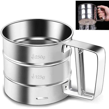 

One-handed stainless steel icing sugar shaker icing sugar strainer kitchen utensils