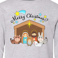 thumbnail image 4 of Inktastic Merry Christmas Cute Nativity Scene Long Sleeve Youth T-Shirt, 4 of 5