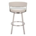 thumbnail image 4 of Bantry Swivel Barstool White Barstool, Modern Style, Plush and durable faux leather fabric, Plywood, Indoor Bar, 4 of 5