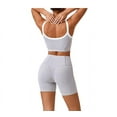 thumbnail image 4 of Women's Solid Backless Tracksuit Set, Spaghetti Strap Cami Top & High Waist Skinny Shorts, Ladies Sportswear, Summer Outfits 2024, Women Sport & Outdoor Clothing, 4 of 6