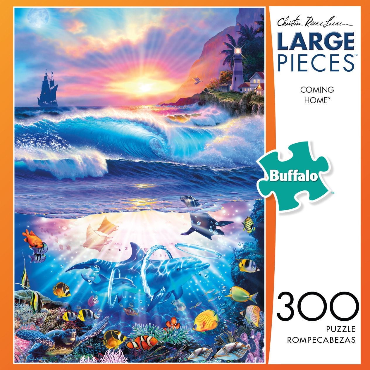 Buffalo Games Large Pieces Christian Riese Lassen Coming Home 300 Piece Jigsaw Puzzle